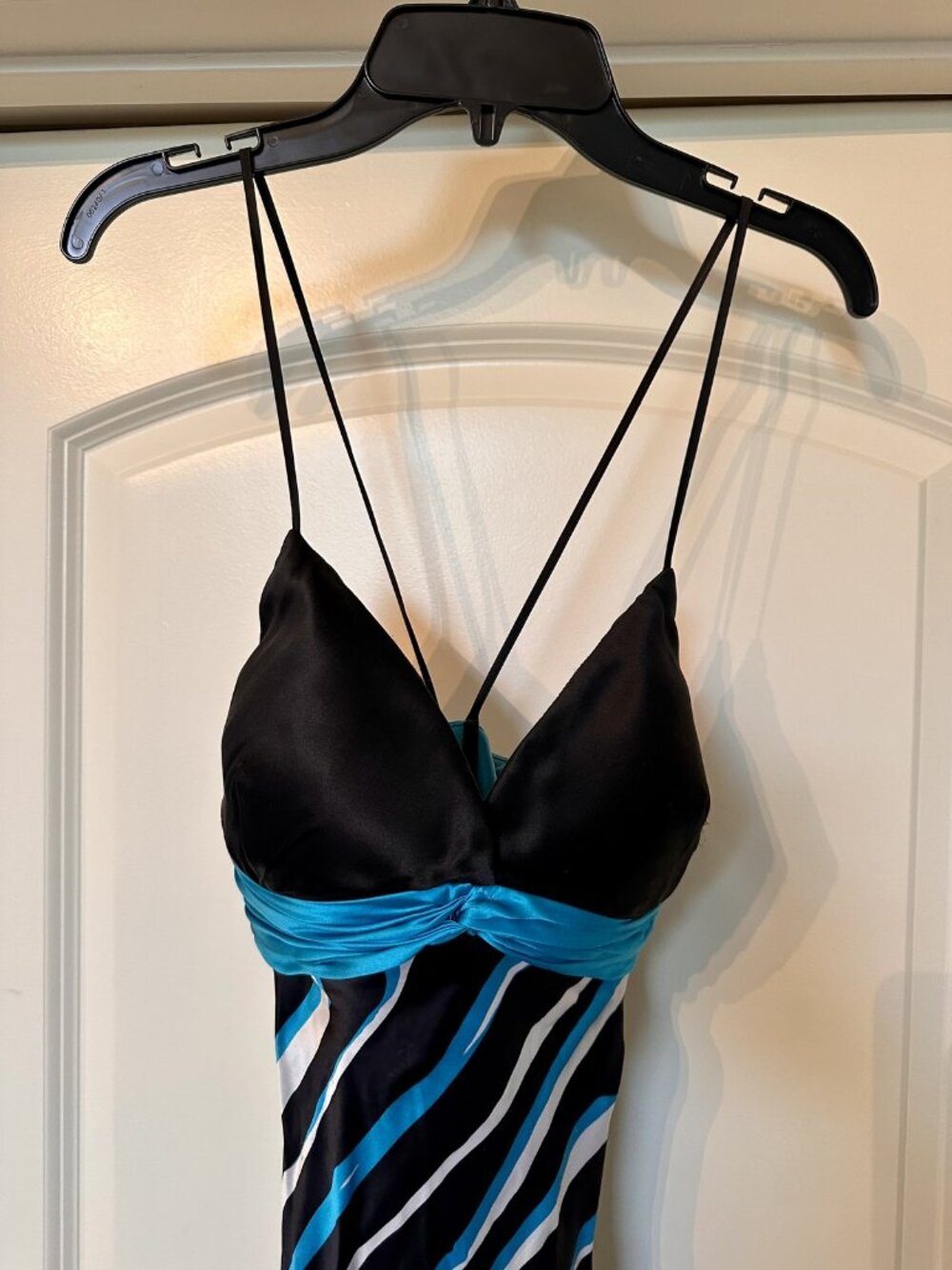 Cache - Black & Turquoise Zebra Print Y2K Formal Dress - Perfect Condition! - Picture 5 of 6